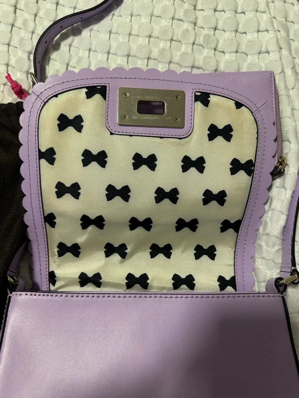 Kate Spade Lilac Road Seth Scalloped Crossbody shoulder bag and matching wallet